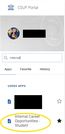where to find Internal Career Opportunities in the portal