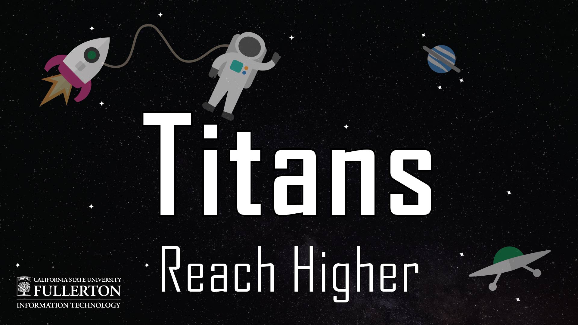 Titans Reach Higher Space Illustrated Digital Sign
