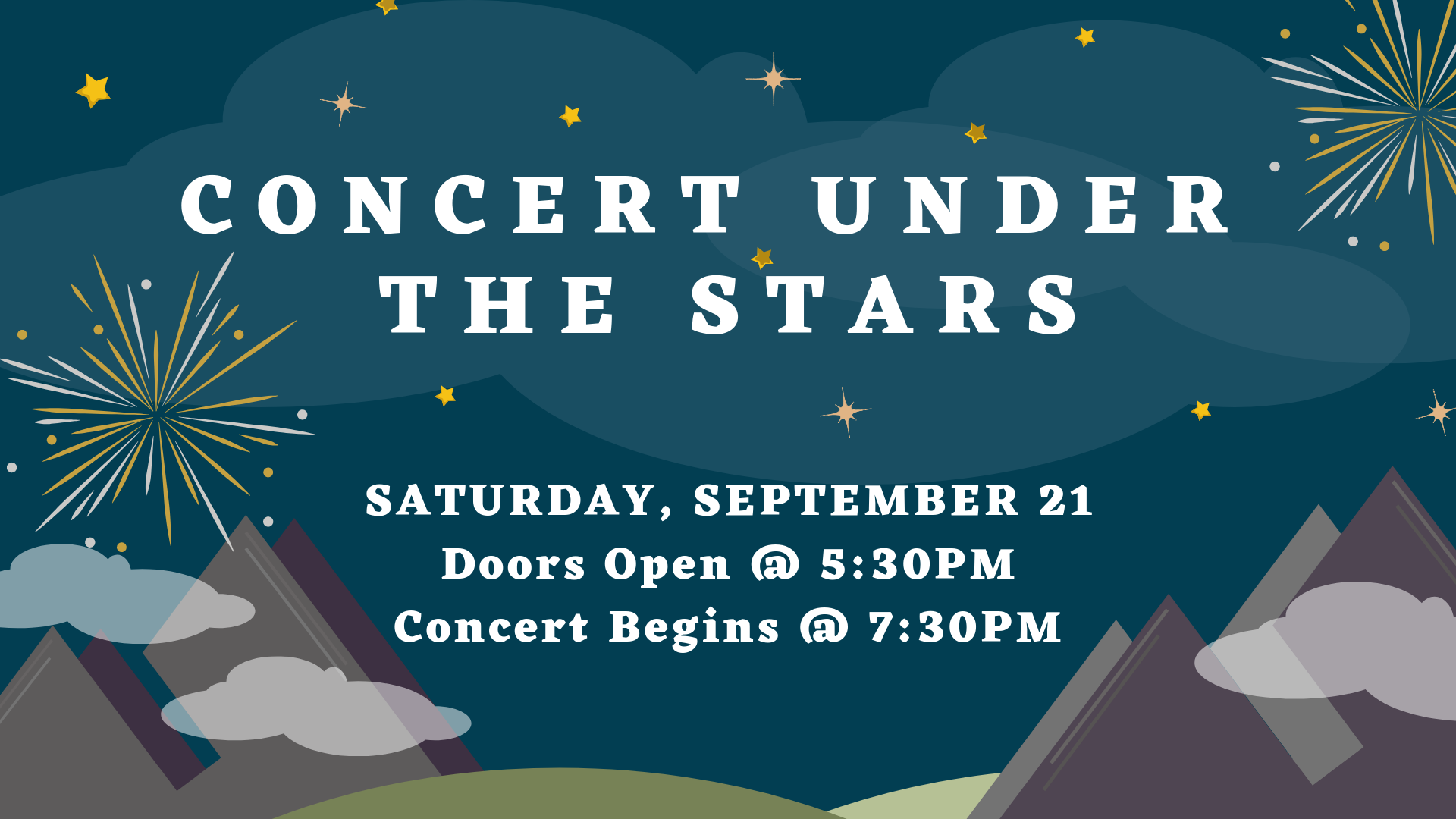 Concert Under the Stars Digital Sign