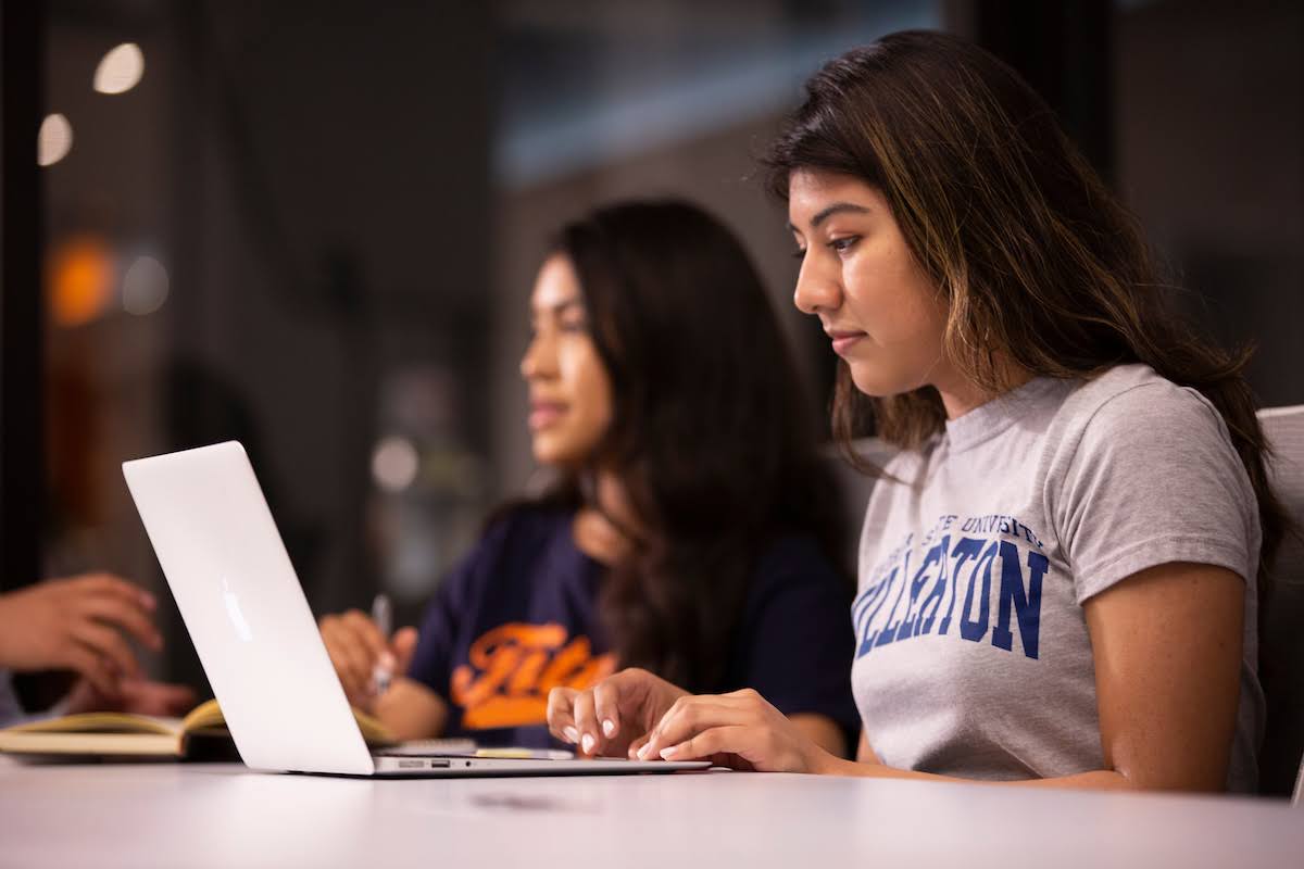 student with laptop