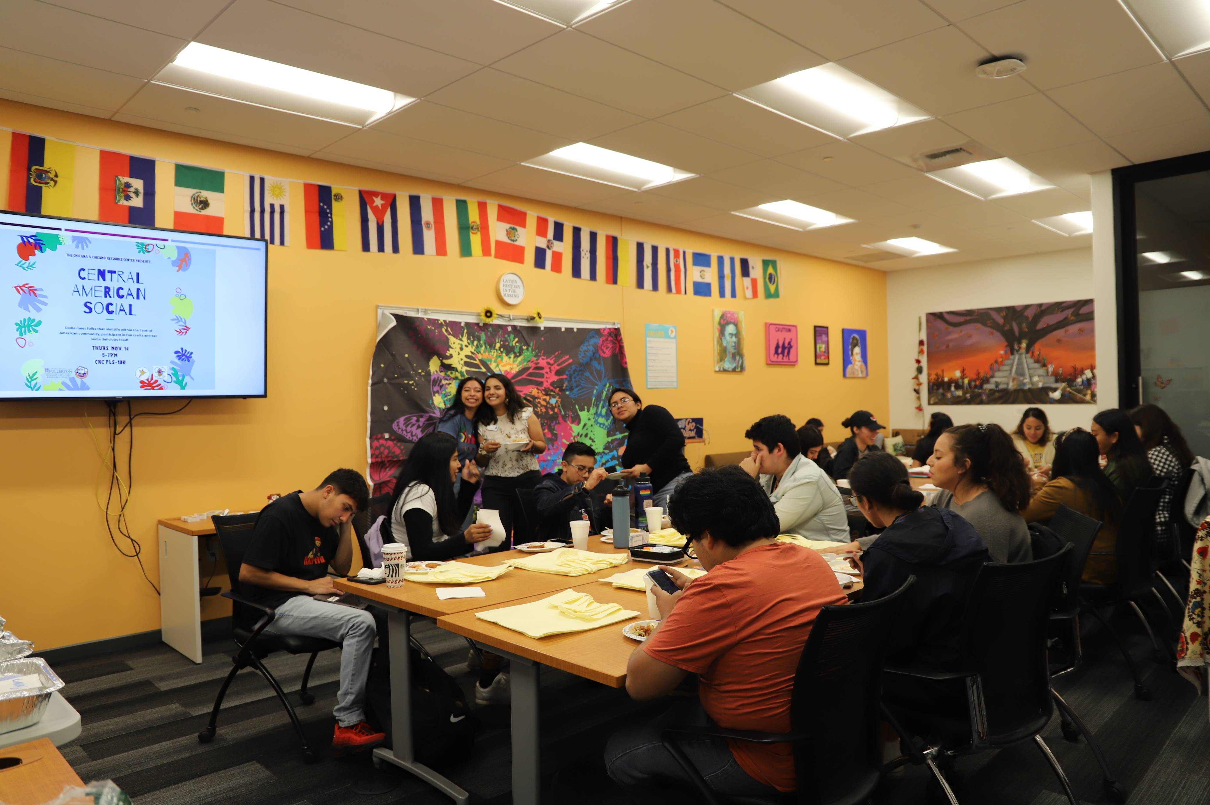 group of students at the Latinx Community Resource Center