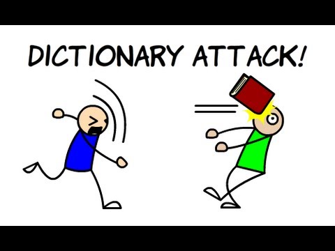 guy throws book at another guy with caption Dictionary Attack!