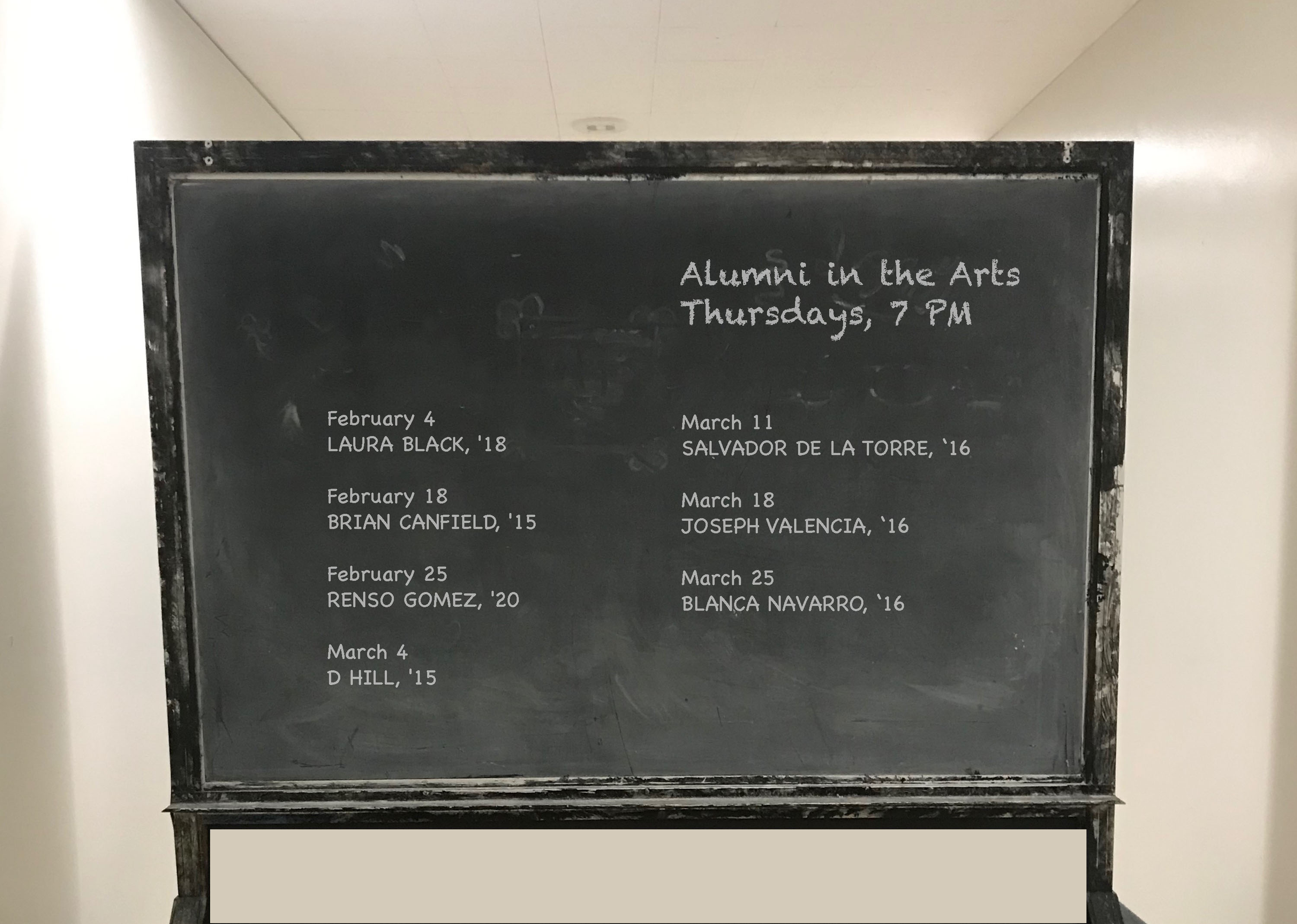 Blackboard in a classroom