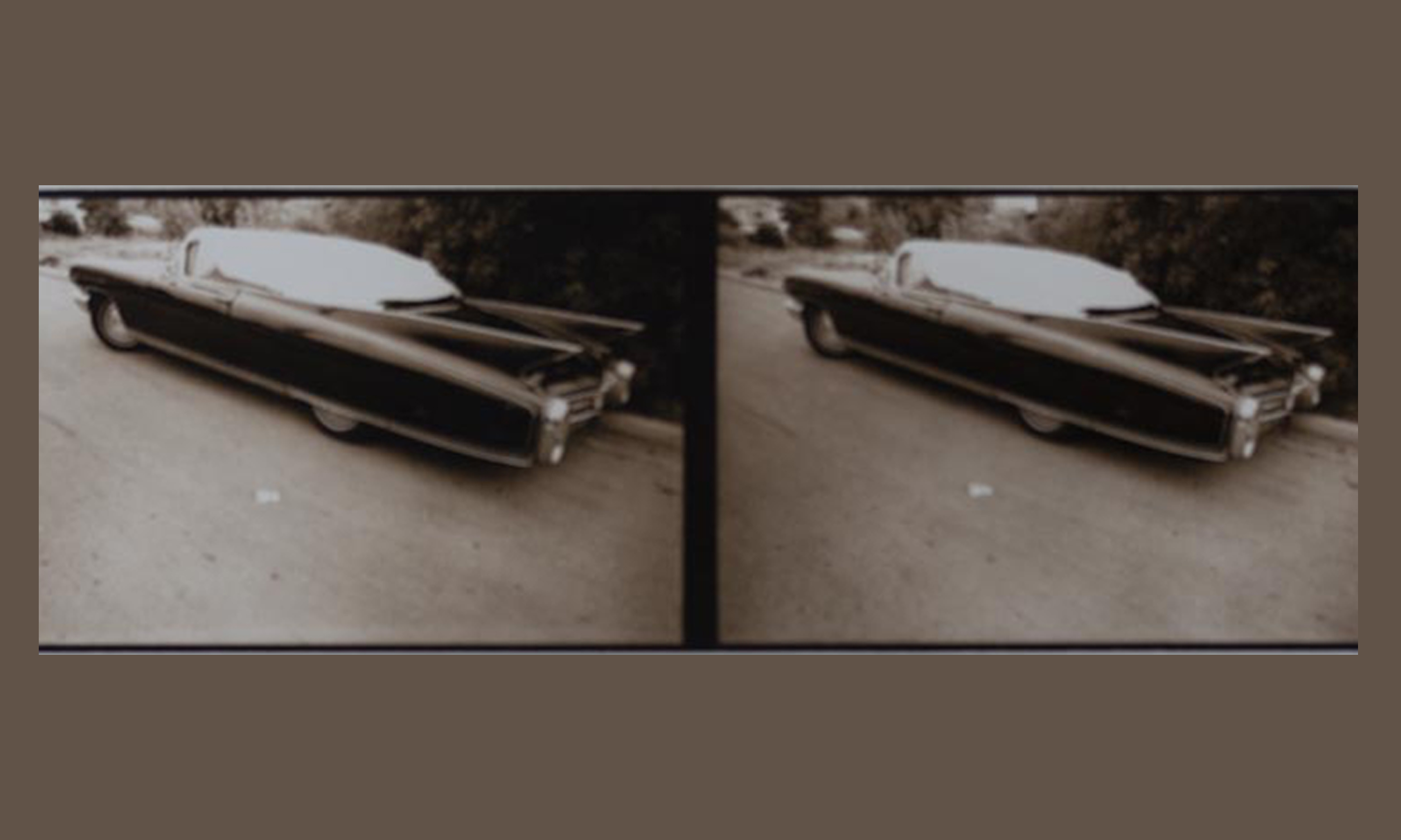 Two photographs of the same car.