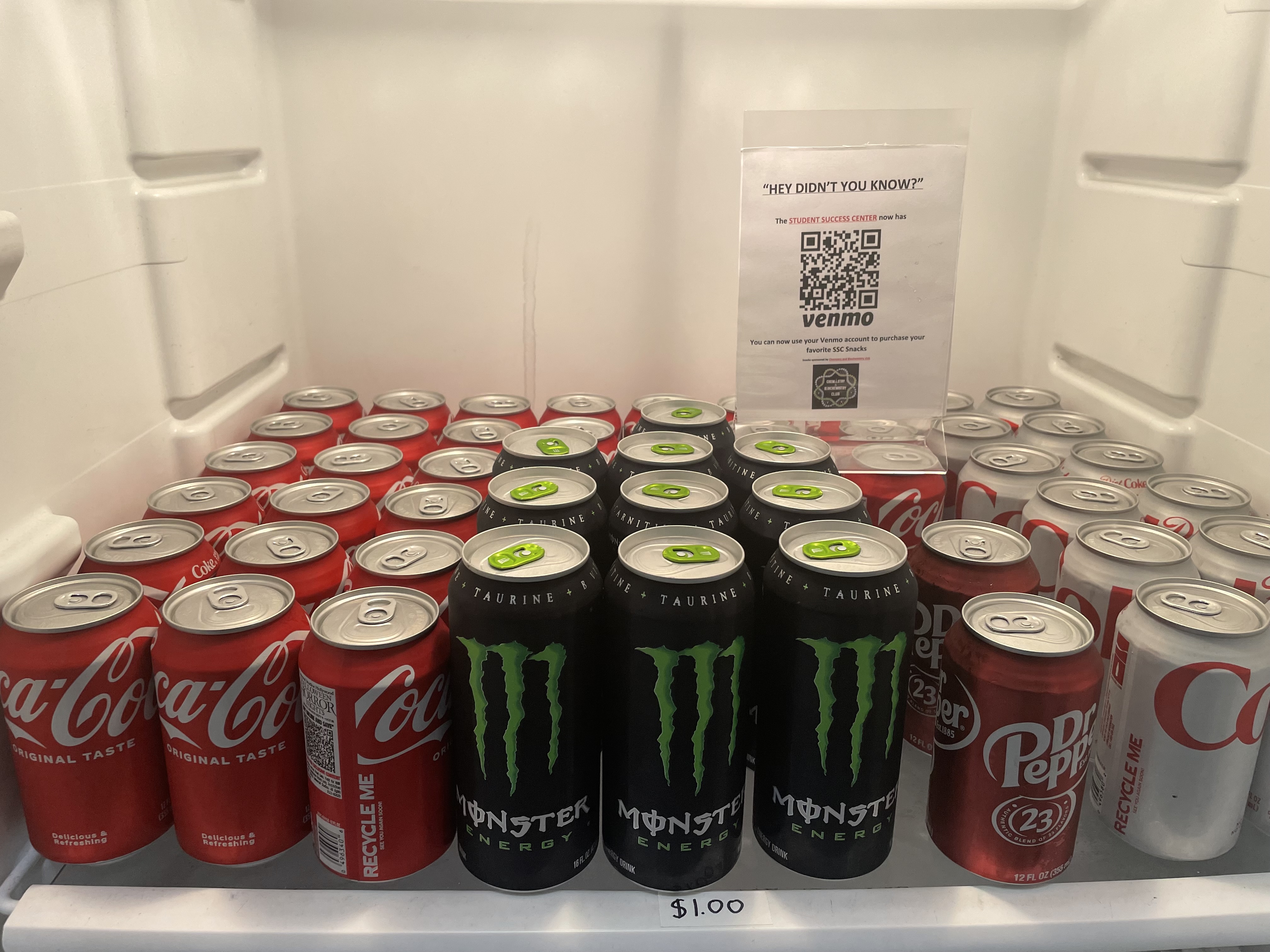 coke, moster energy drink, dr. pepper, and diet coke