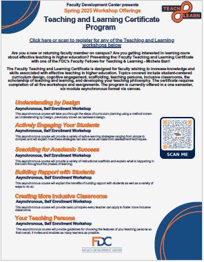 Teaching and Learning Workshop Flyer